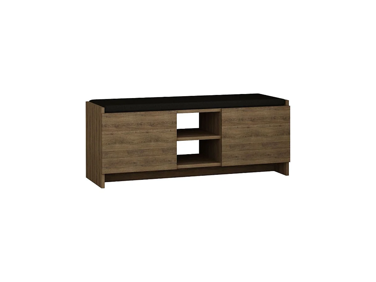 Shoe bench with 2 doors and 2 niches, 110 cm wide - Zulla