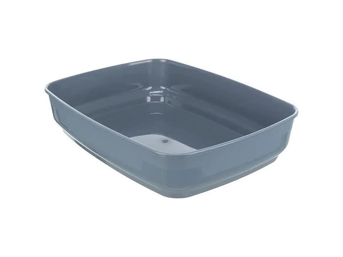 Trixie Delio Open Kattenbak met Hoge Rand, 38 × 20 × 50 cm, Grijs/Wit