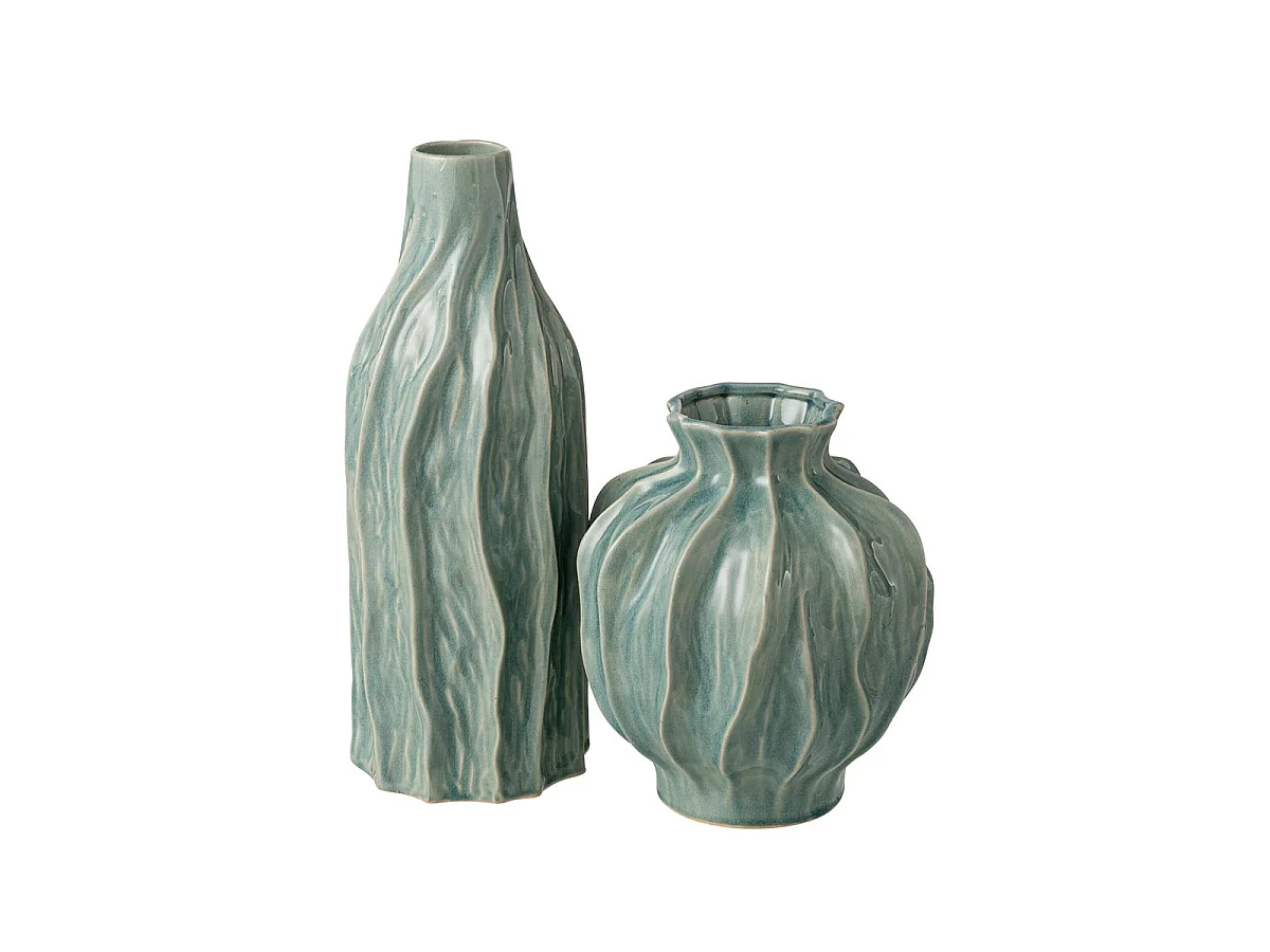 Vase Boule en Porcelaine "Richard" 26cm Bleu