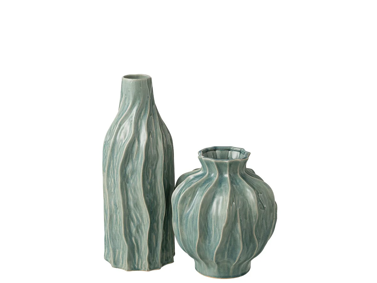 Vase Bouteille en Porcelaine "Richard" 42cm Bleu