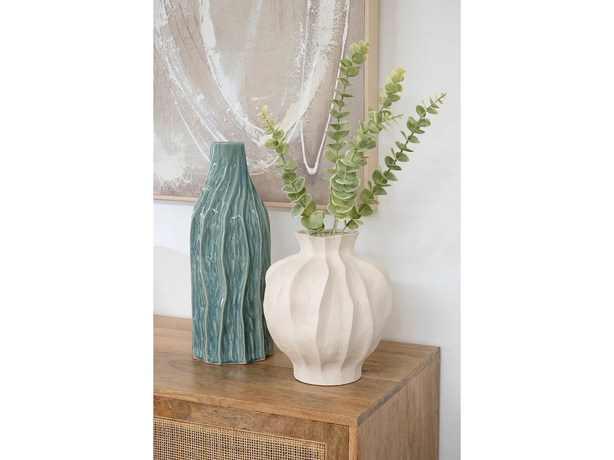 Vase Bouteille en Porcelaine "Richard" 42cm Bleu