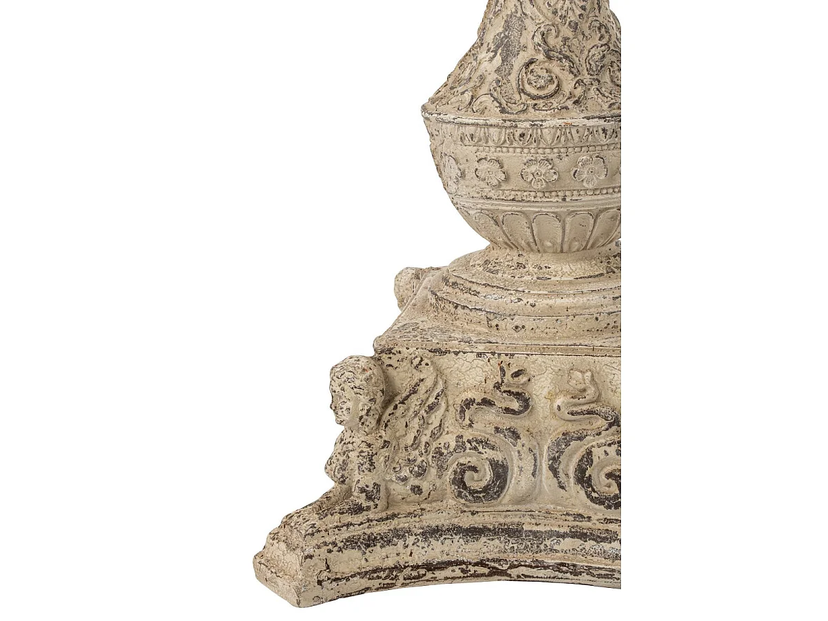 Table de Jardin Ronde "Naïs" 123cm Blanc Cassé