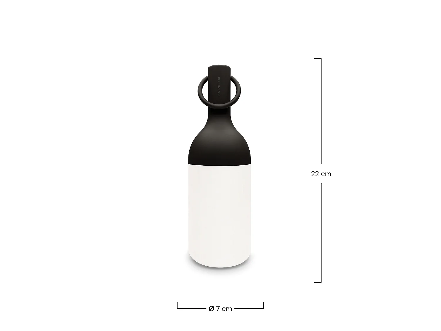Pequeña lámpara portátil de plástico negro - Elo