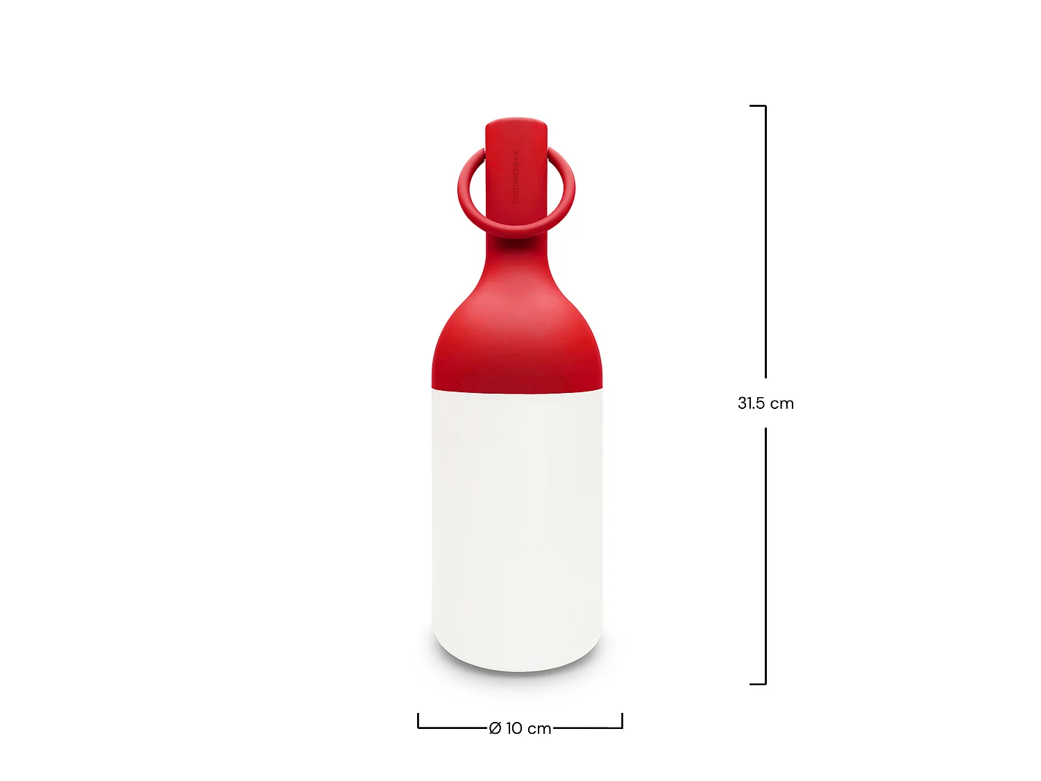 Lámpara portátil de plástico rojo - Elo