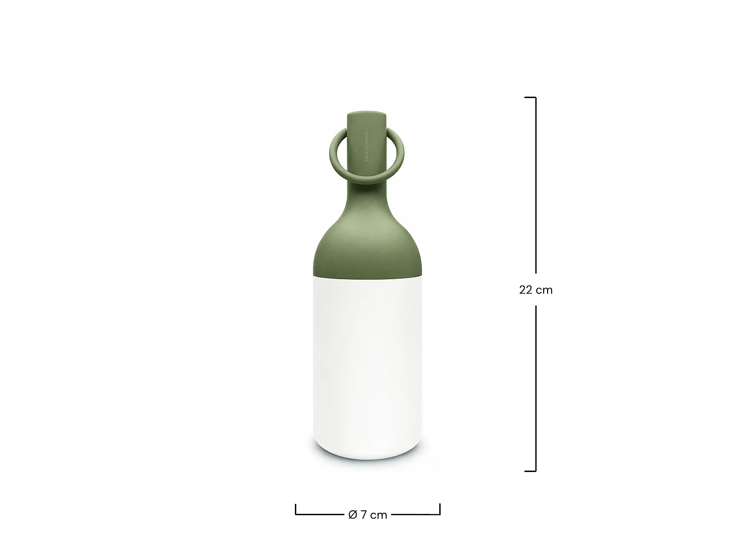 Pequeña lámpara nómada de plástico verde oliva - Elo
