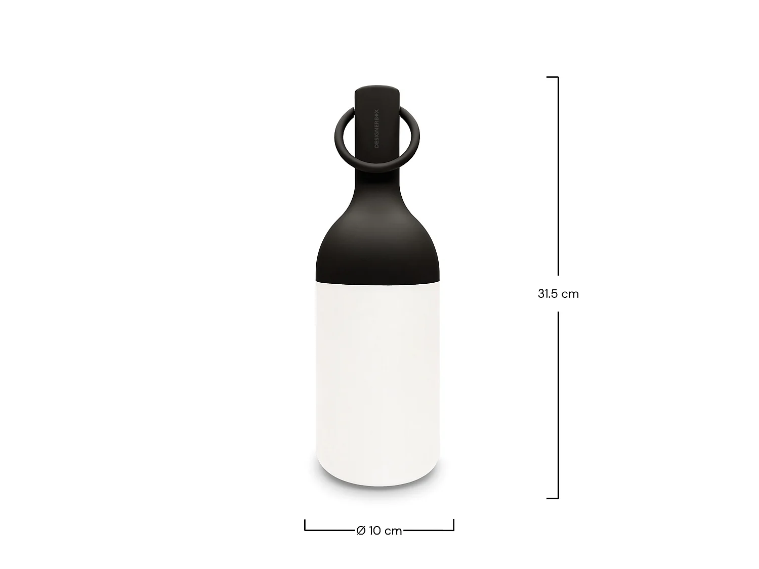 Lámpara nómada de plástico negro - Elo