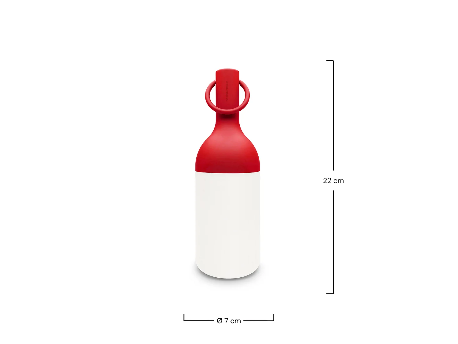 Pequeña lámpara portátil de plástico rojo - Elo