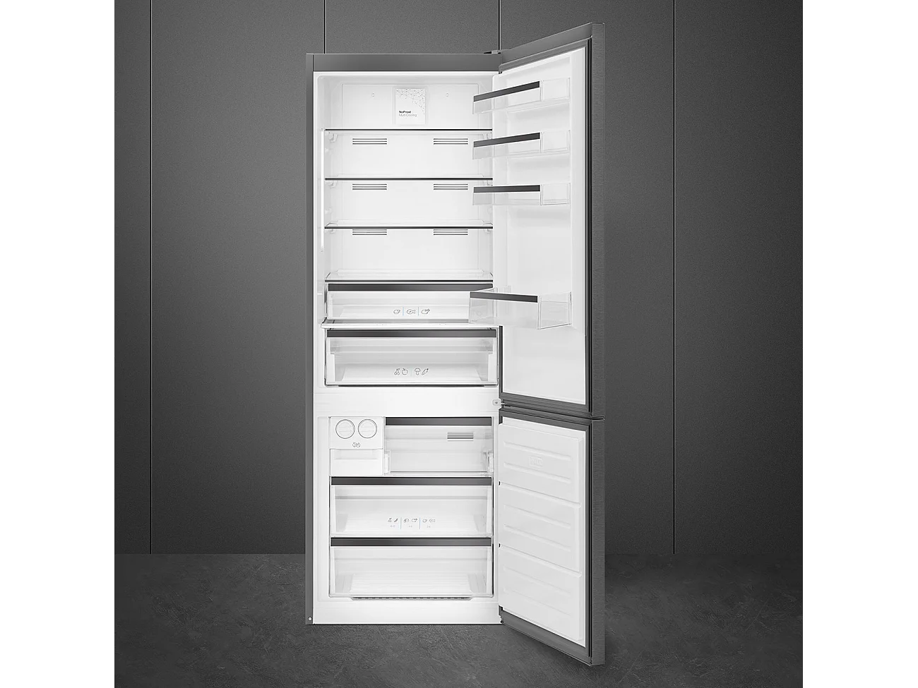 Smeg FC48KDND réfrigérateur-congélateur Pose libre 481 L D Acier inoxydable