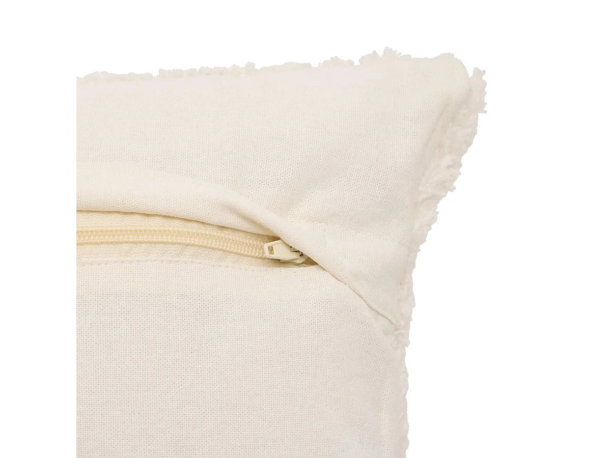 Coussin Déco en Relief "Loomia" 30x50cm Beige Lin