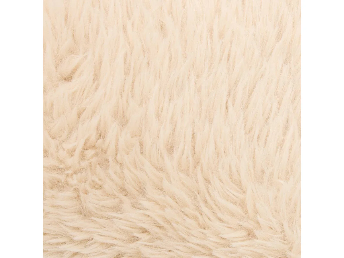 Coussin Imitation Fourrure "Duvia" 38x58cm Beige Lin