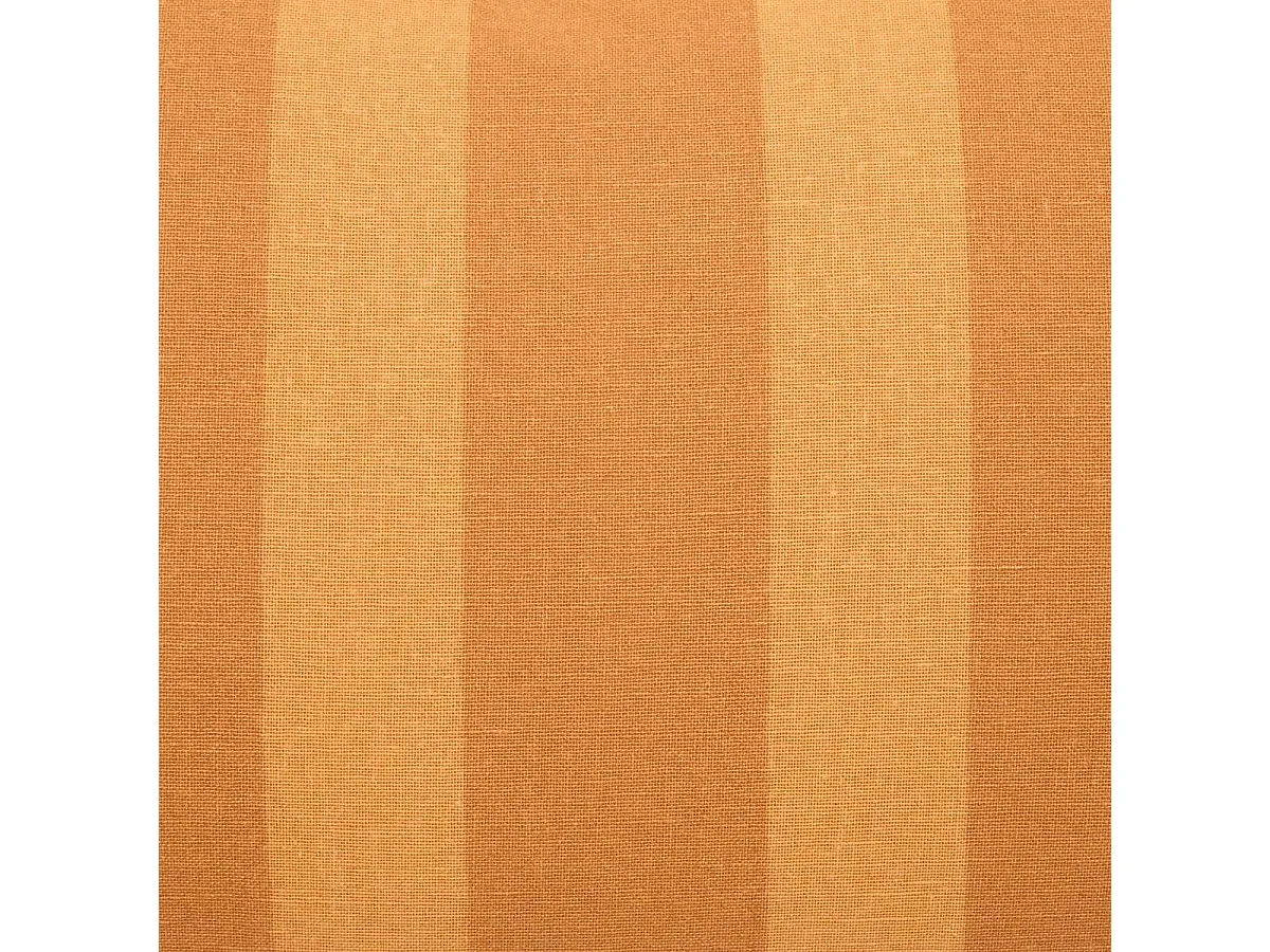 Coussin Rayé Brodé "Bichette" 30x50cm Ocre