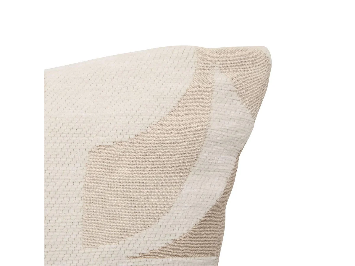 Coussin Déco Jacquard "Marlia" 40x40cm Beige Lin