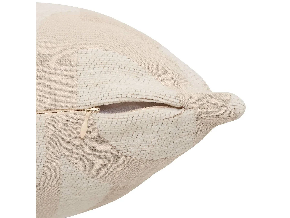 Coussin Déco Jacquard "Marlia" 40x40cm Beige Lin