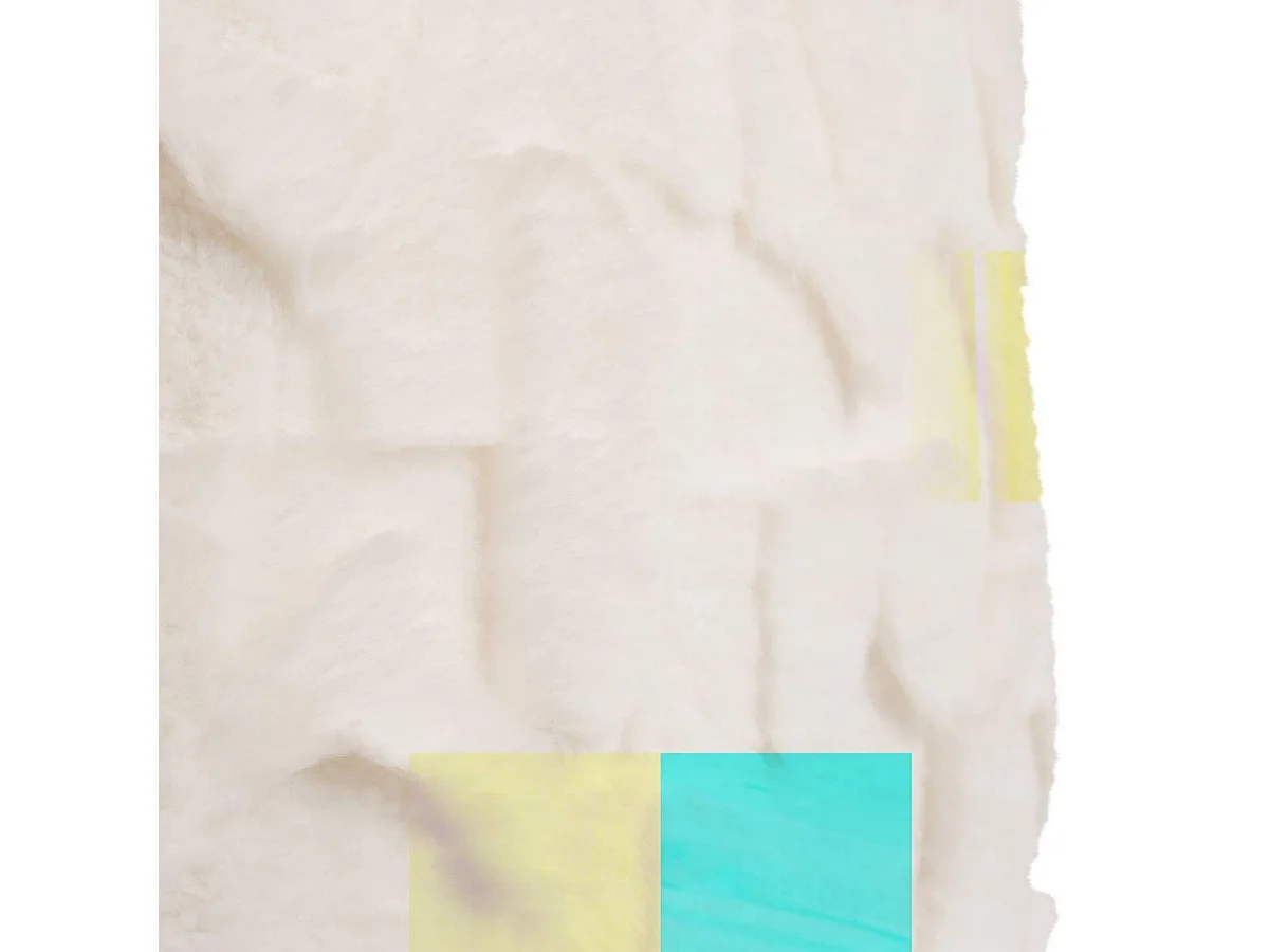 Coussin Imitation Fourrure "Nalia" 45x45cm Blanc