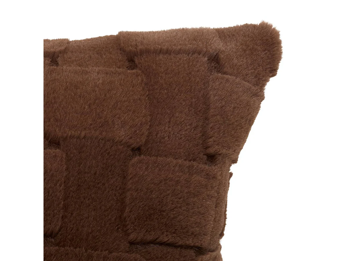 Coussin Imitation Fourrure "Nalia" 50x80cm Marron Tonka