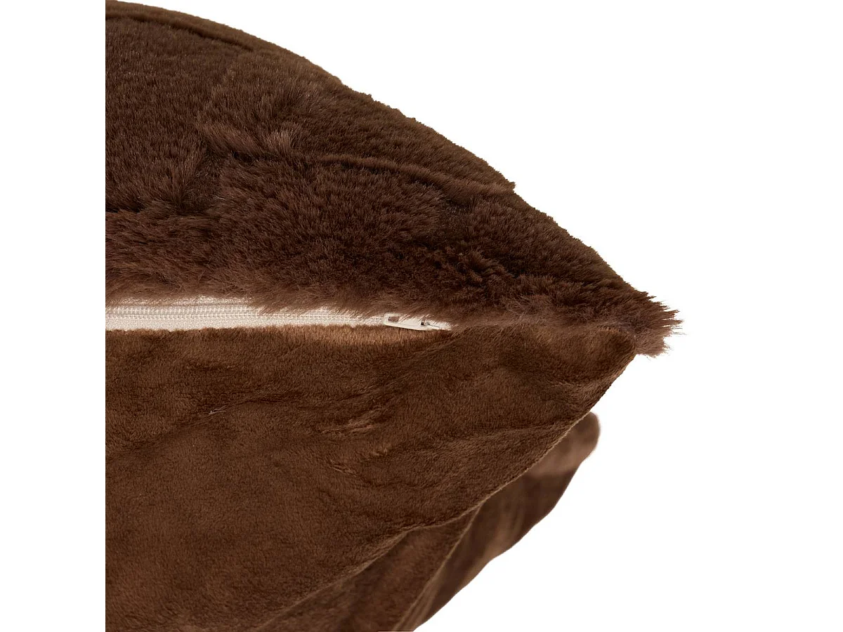 Coussin Imitation Fourrure "Nalia" 50x80cm Marron Tonka