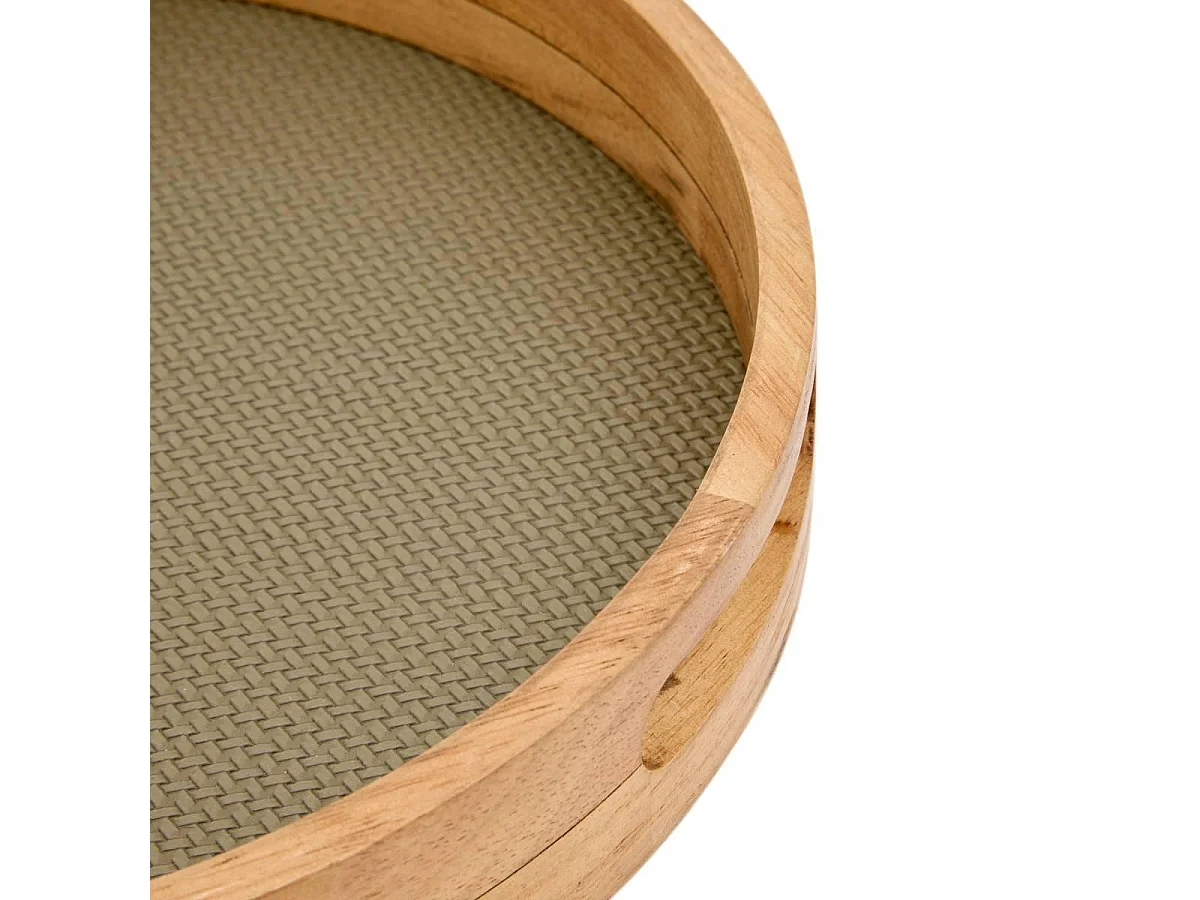 Lot de 2 Plateaux Déco "Bonie" 38cm Vert Kaki