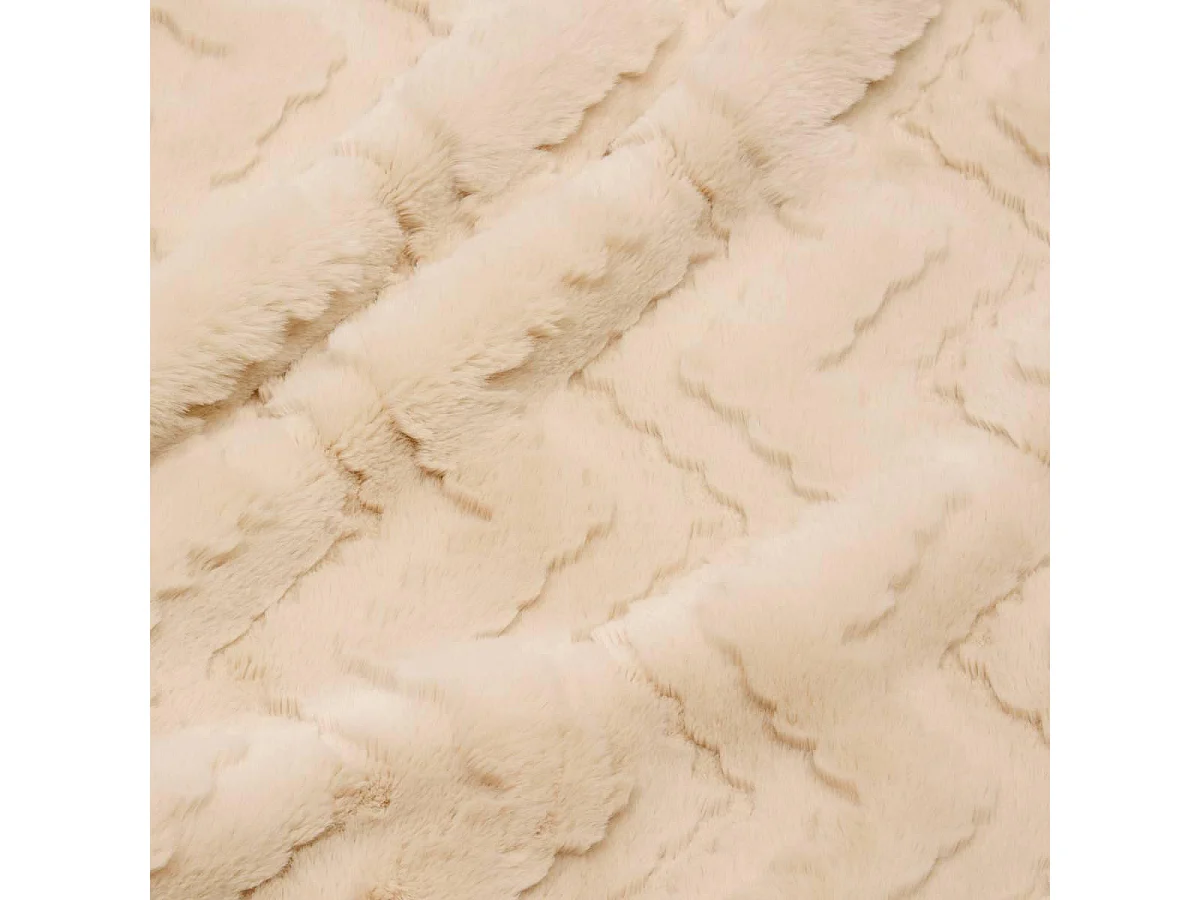 Plaid Imitation Fourrure "Nalia" 180x230cm Beige Lin