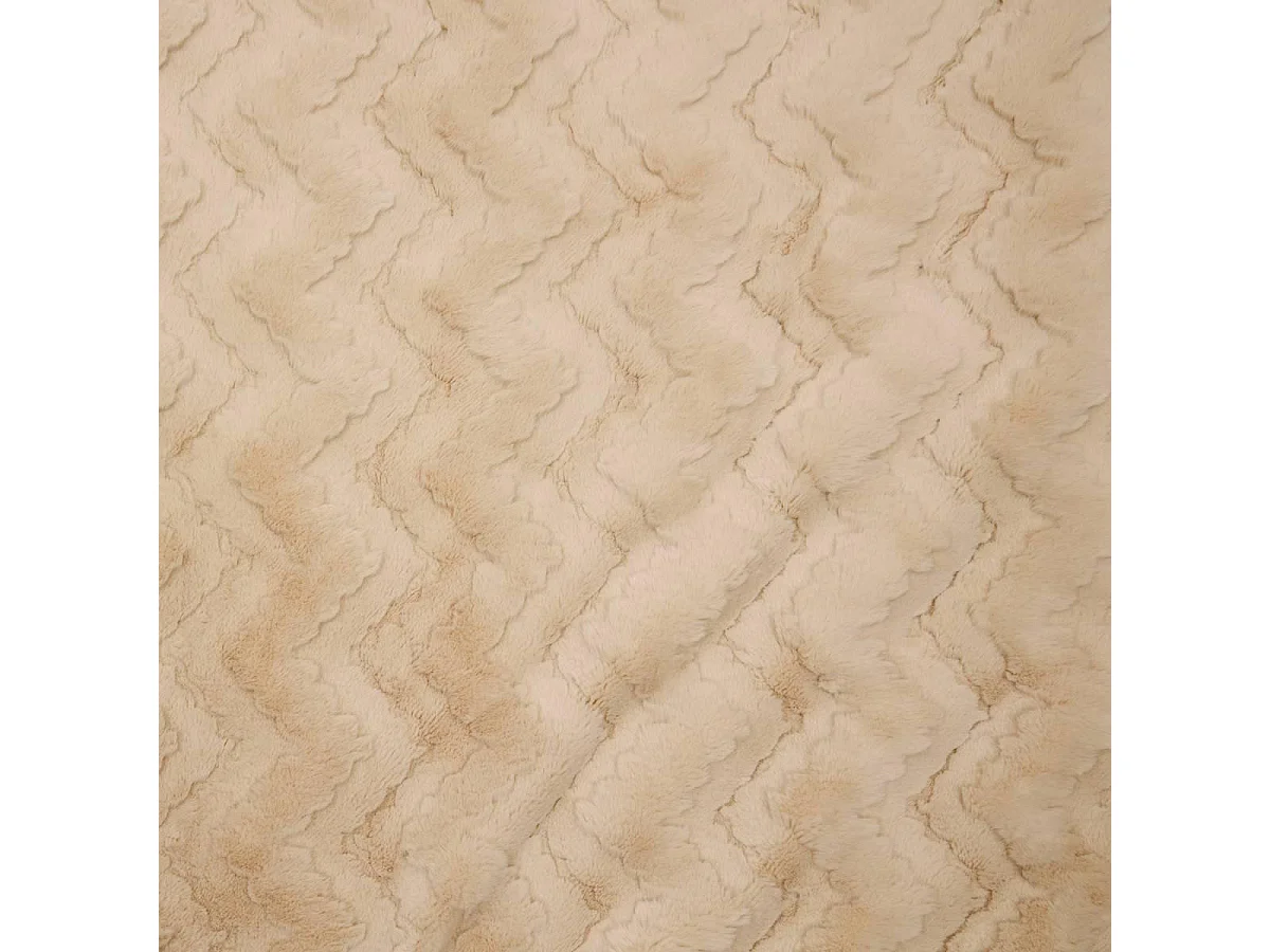 Plaid Imitation Fourrure "Nalia" 180x230cm Beige Lin