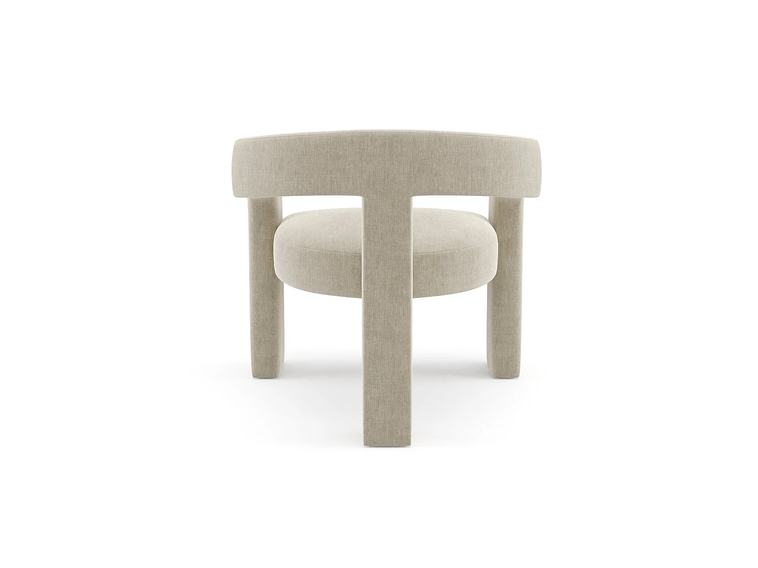 Fauteuil de salle à manger MILA en velours beige