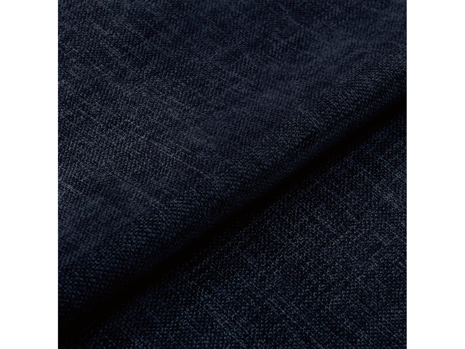 Fauteuil de salle à manger CELIA en tissu tramé bleu nuit