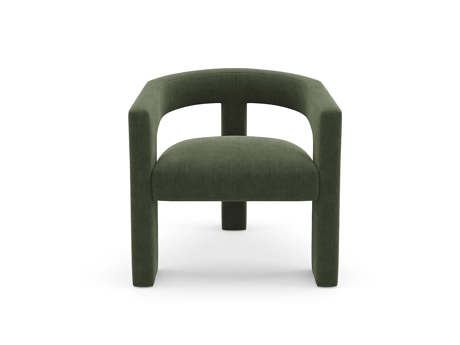 Fauteuil de salle à manger MILA en velours kaki