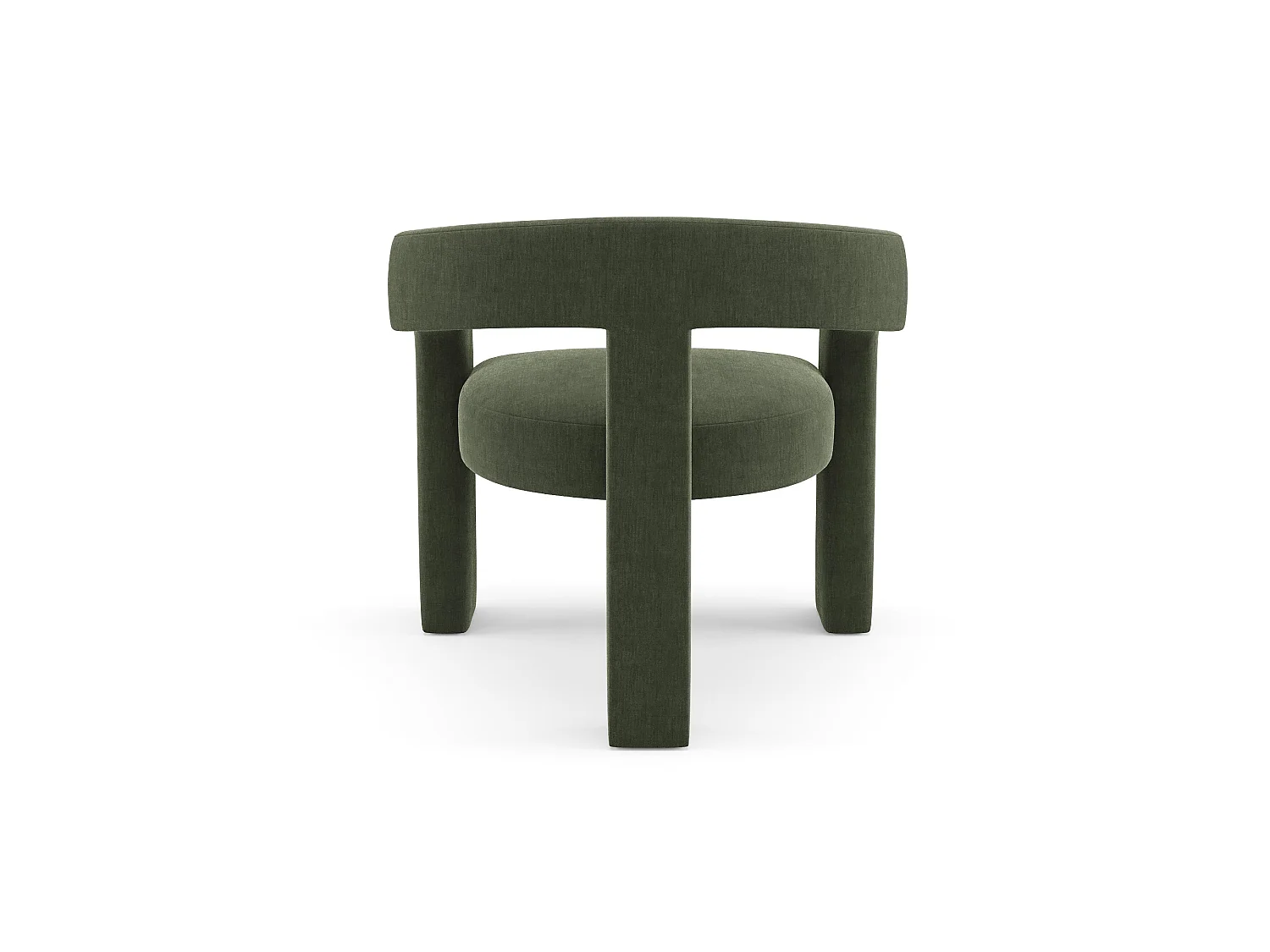 Fauteuil de salle à manger MILA en velours kaki