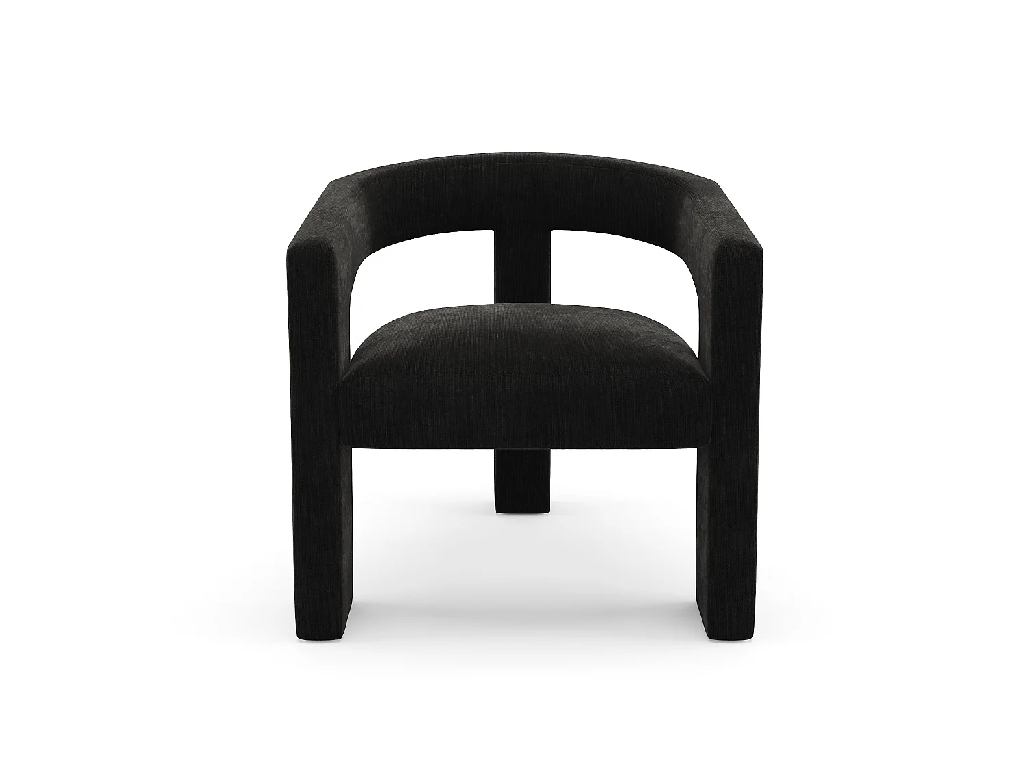 Fauteuil de salle à manger MILA en velours noir