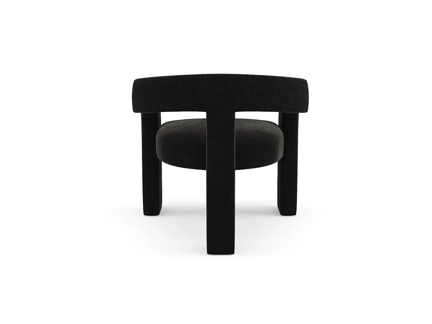 Fauteuil de salle à manger MILA en velours noir