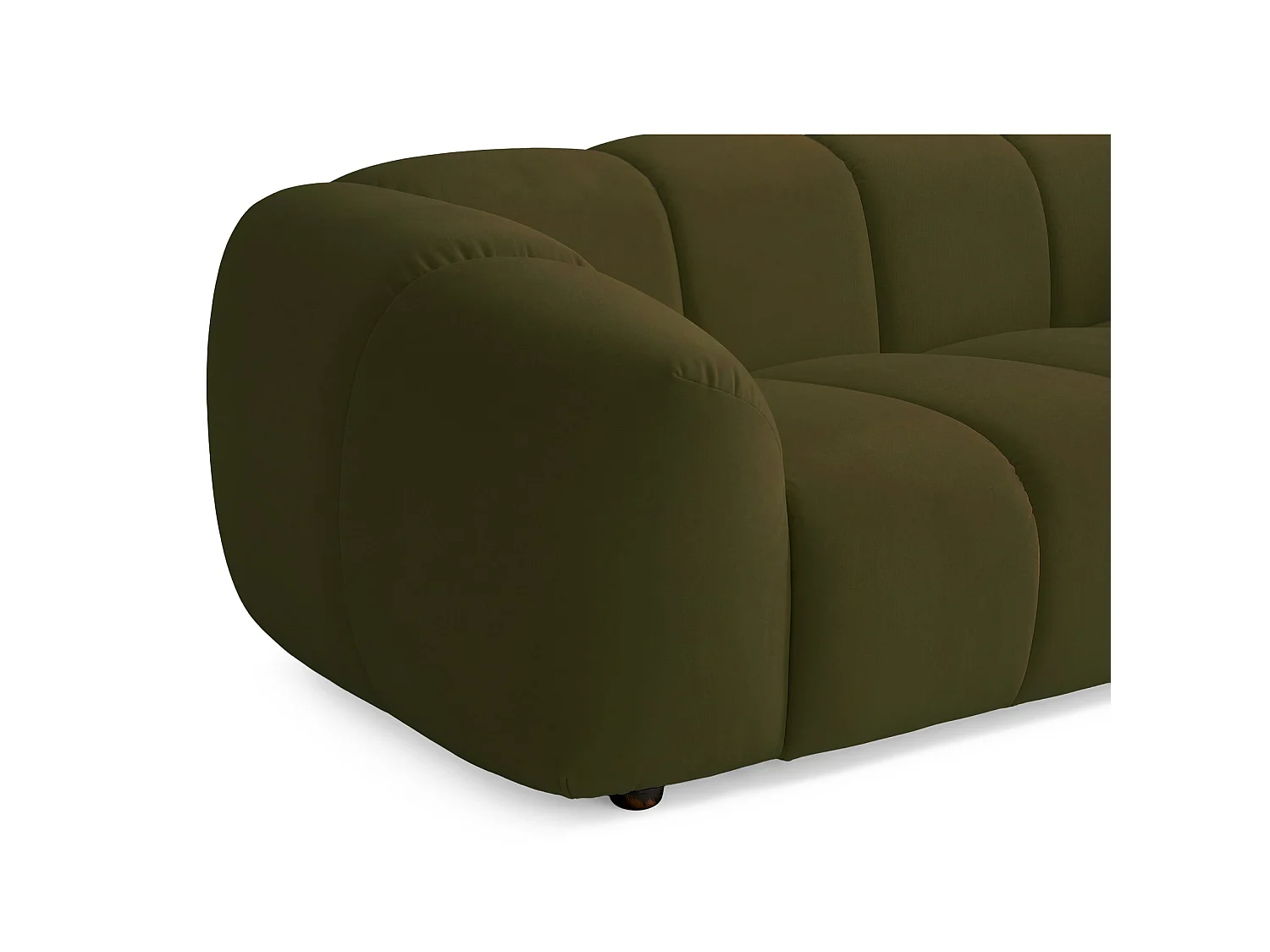 Canapé - 220 cm - velours Vert - Millma