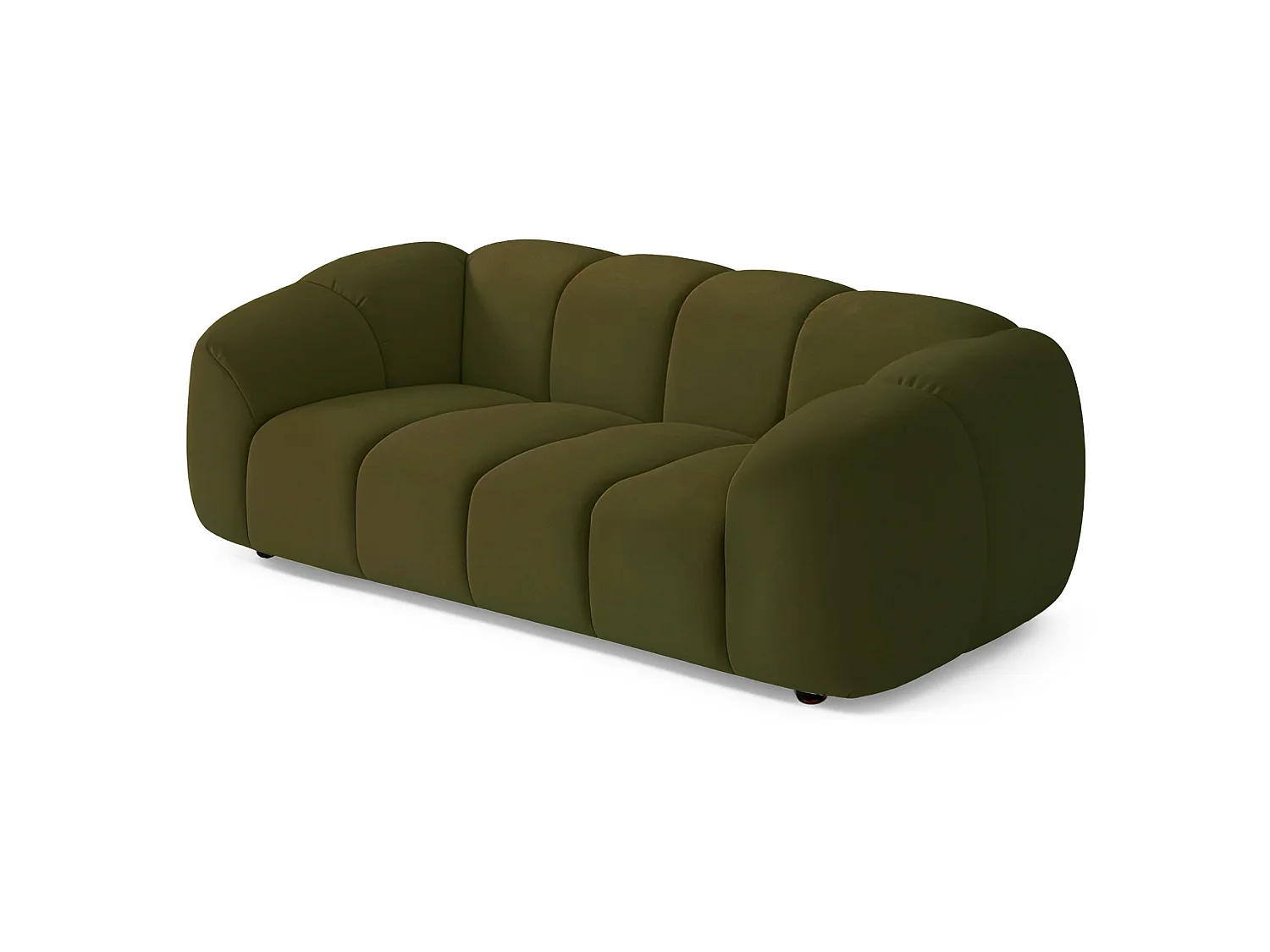 Canapé - 220 cm - velours Vert - Millma