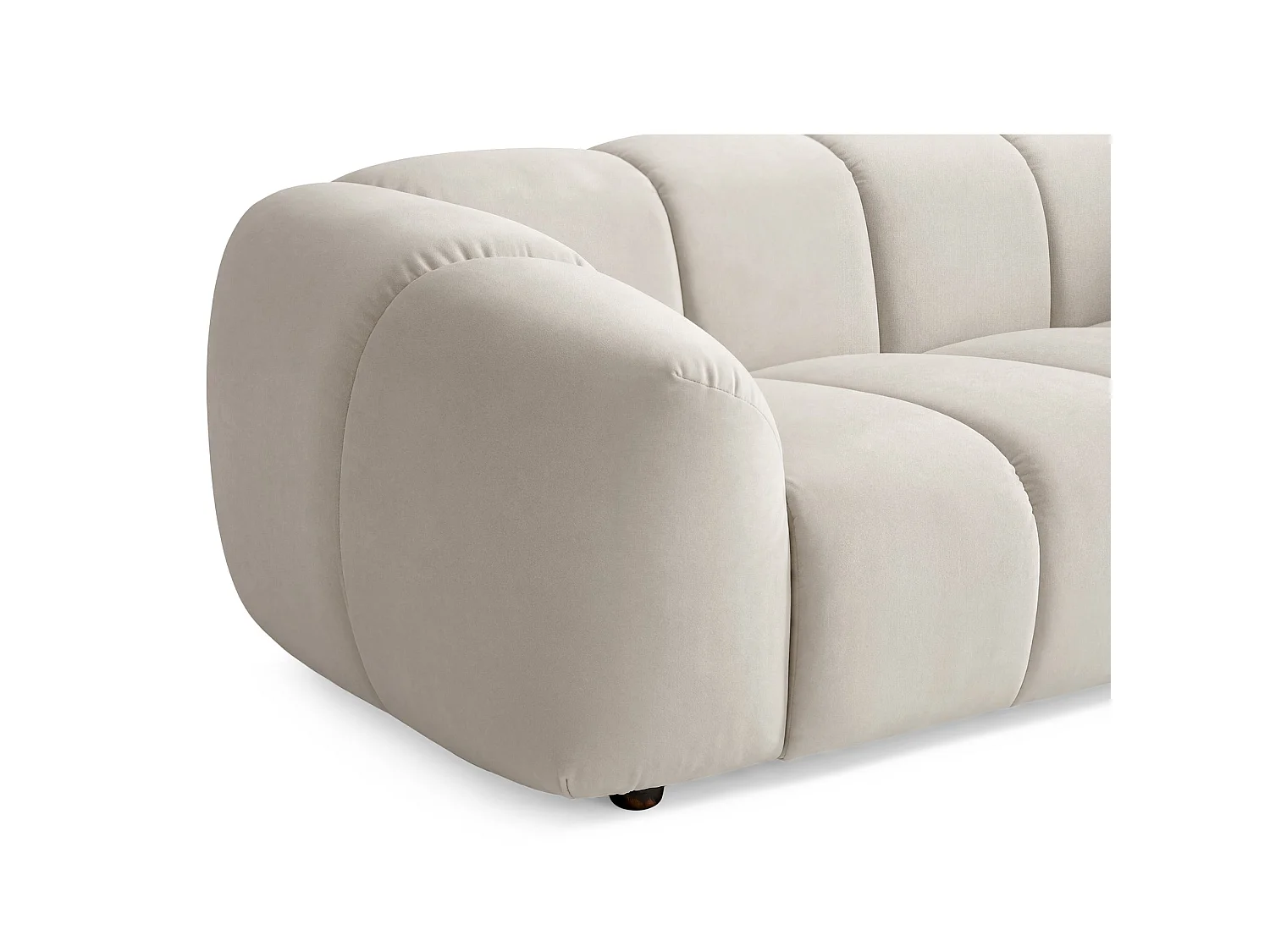 Bank 3-zits, velvet greige, 220 cm – Millma