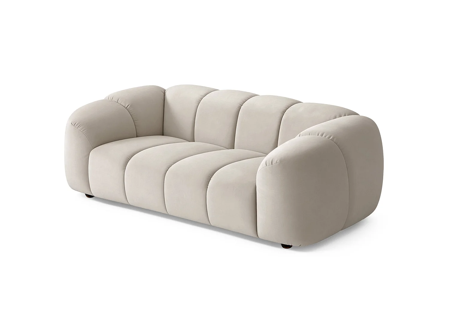 Bank 3-zits, velvet greige, 220 cm – Millma