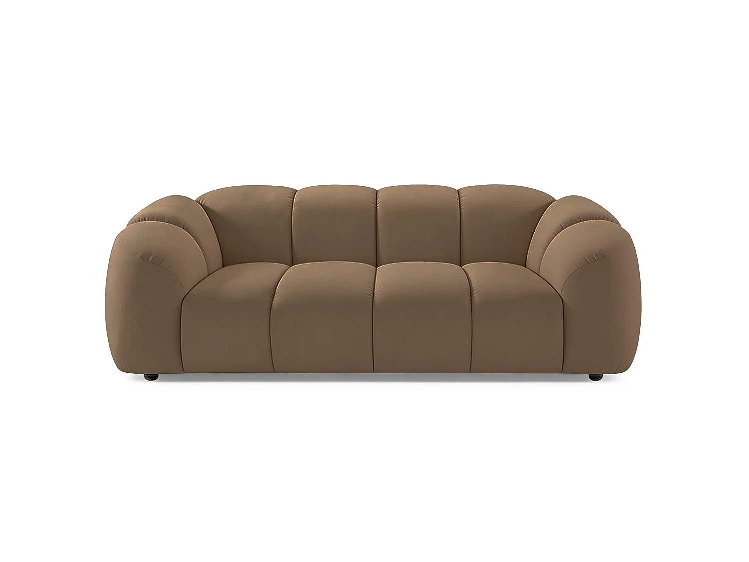 Sofa 3-Sitzer, Samt Hellbraun, 220 cm - Millma