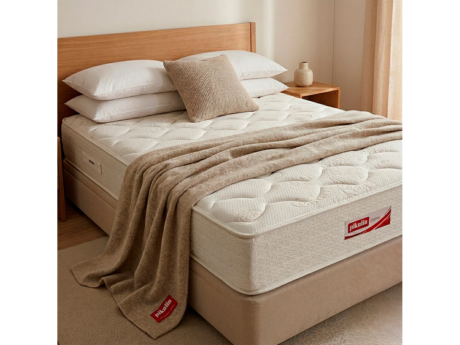 Colchón de 90 x 200 cm de muelles Normablock® y viscoelástica de 25 cm - COLCHON MUELLES 25 de PIKOLIN