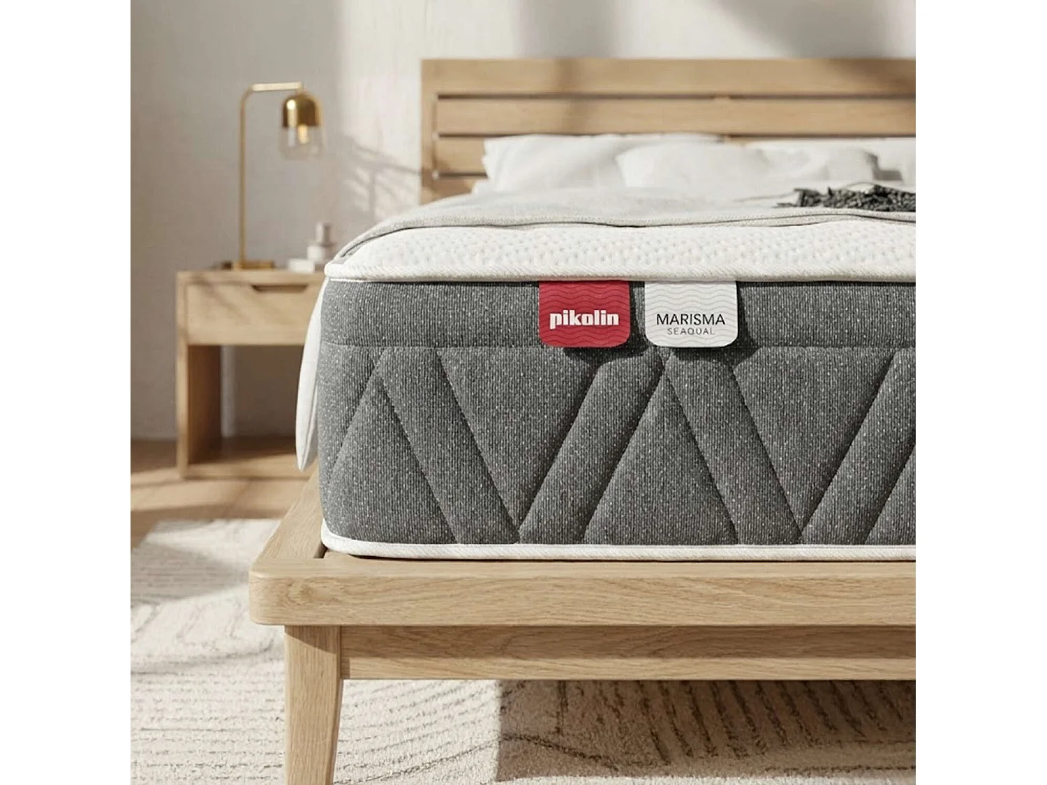 Colchón de 120 x 200 cm de muelles ensacados Adapt-Tech® y viscoelástica de 30 cm - MARISMA de PIKOLIN