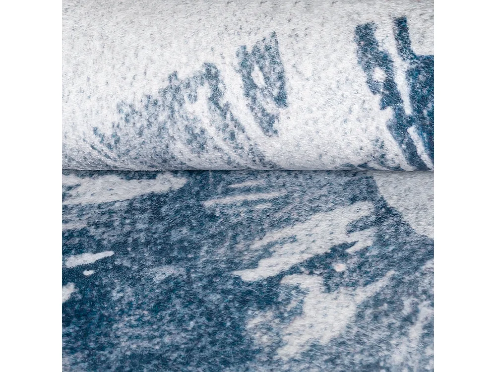 Vloerkleed Arona Iris Mazovia Onregelmatige Vorm 120 x 160 cm Blauw Grijs Abstract Laagpolig