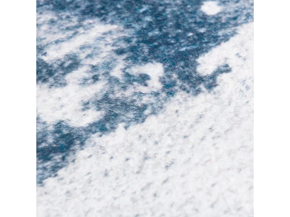Vloerkleed Arona Iris Mazovia Onregelmatige Vorm 120 x 160 cm Blauw Grijs Abstract Laagpolig