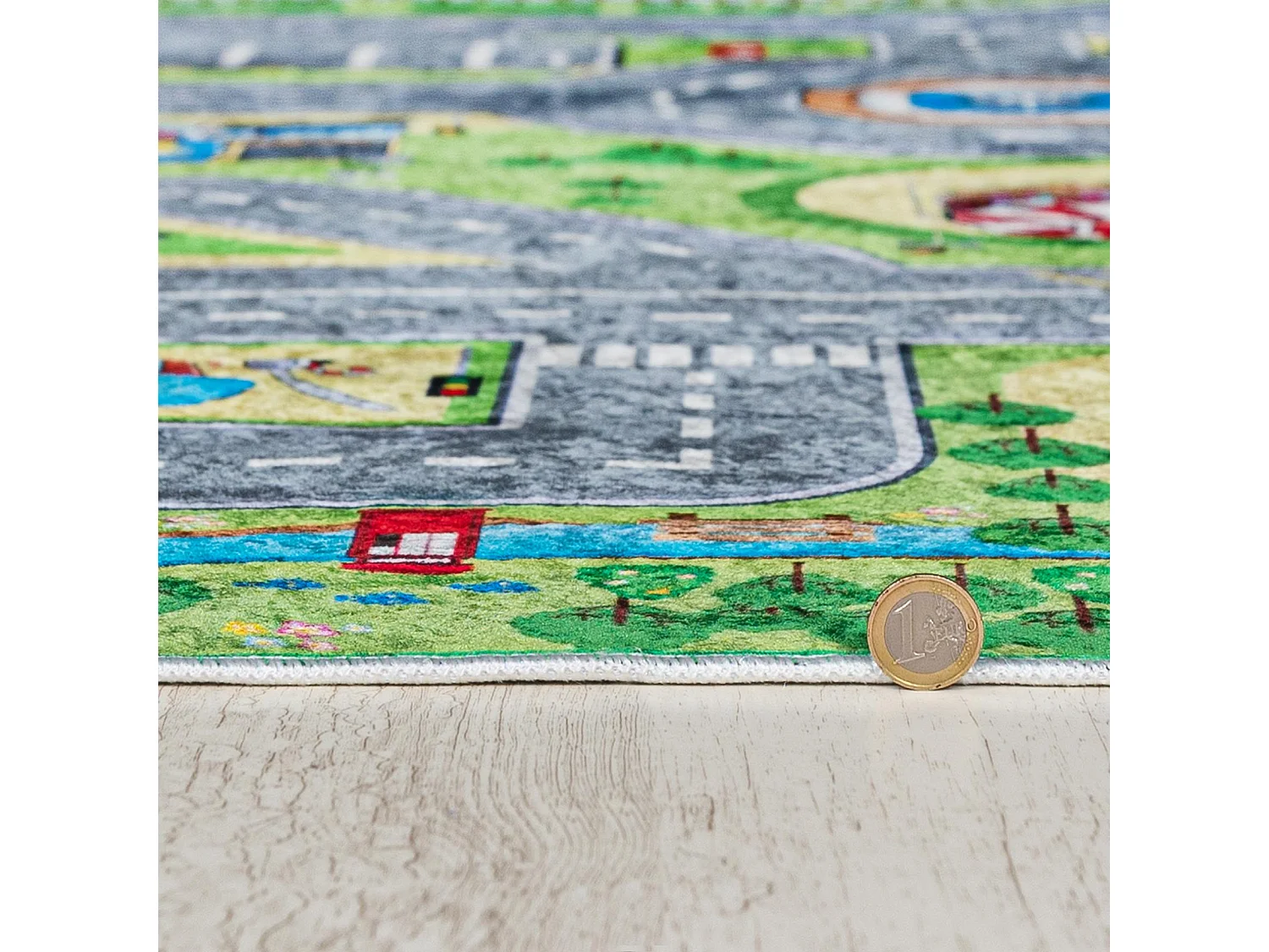 Tapis Enfant Emma 9028 Mazovia 120 x 170 cm Vert Rues Poils Courts
