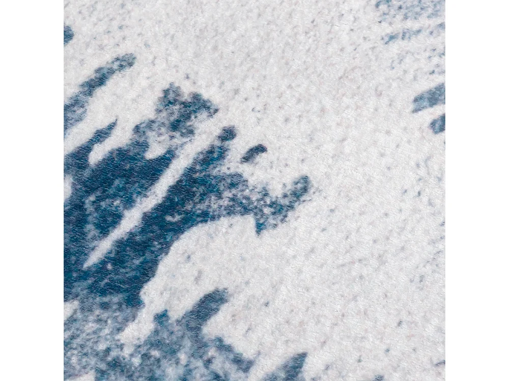 Vloerkleed Arona Iris Mazovia Onregelmatige Vorm 140 x 200 cm Blauw Grijs Abstract Laagpolig