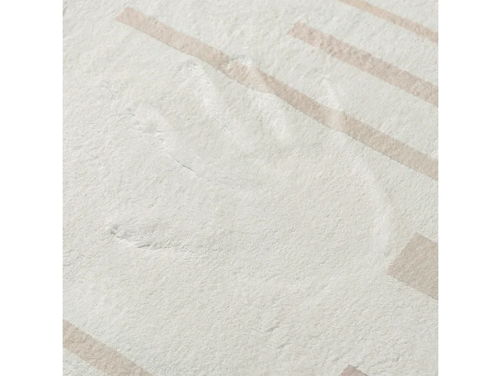 Tapis Mirano Zela Mazovia Forme Irrégulière 160 x 220 cm Crème Abstrait Poils Courts