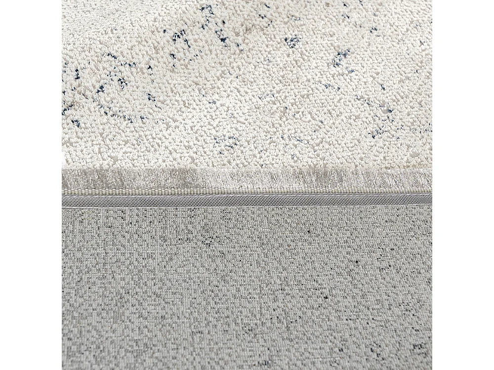 Vloerkleed Bari Pepe Blu Mazovia 100 x 300 cm Marineblauw Crème Abstract Laagpolig met Franjes