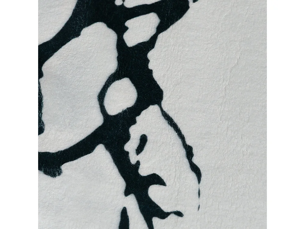 Rug Arona Finet Mazovia Irregular Shape 160 x 220 cm White Black and White Abstract Short Pile