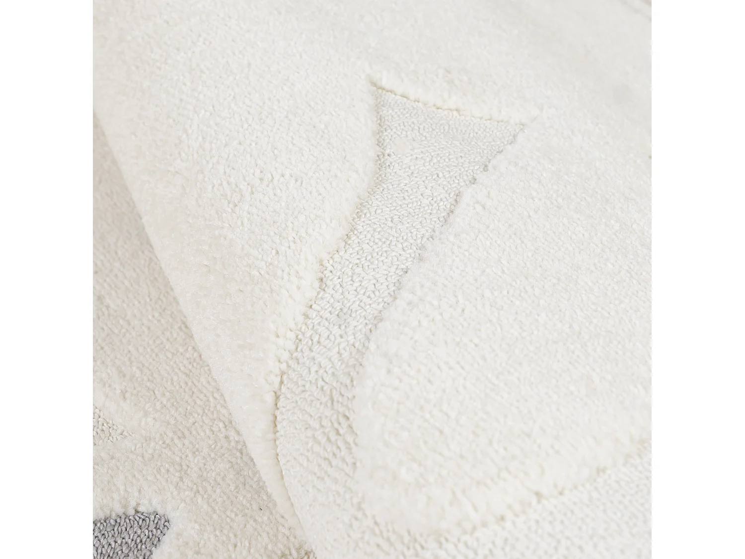 Tapis Enfant Buffo Lepre Mazovia 140 x 200 cm Beige Crème Lapin Poils Mi-Longs à Franges