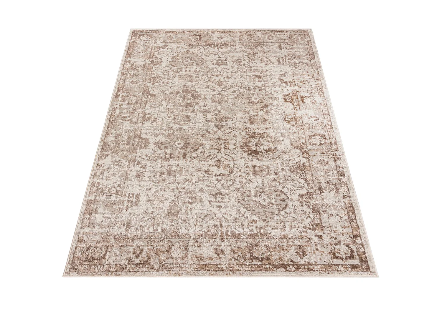 Tapis Portland D058E Mazovia 140 x 200 cm Beige Crème Abstrait Poils Courts