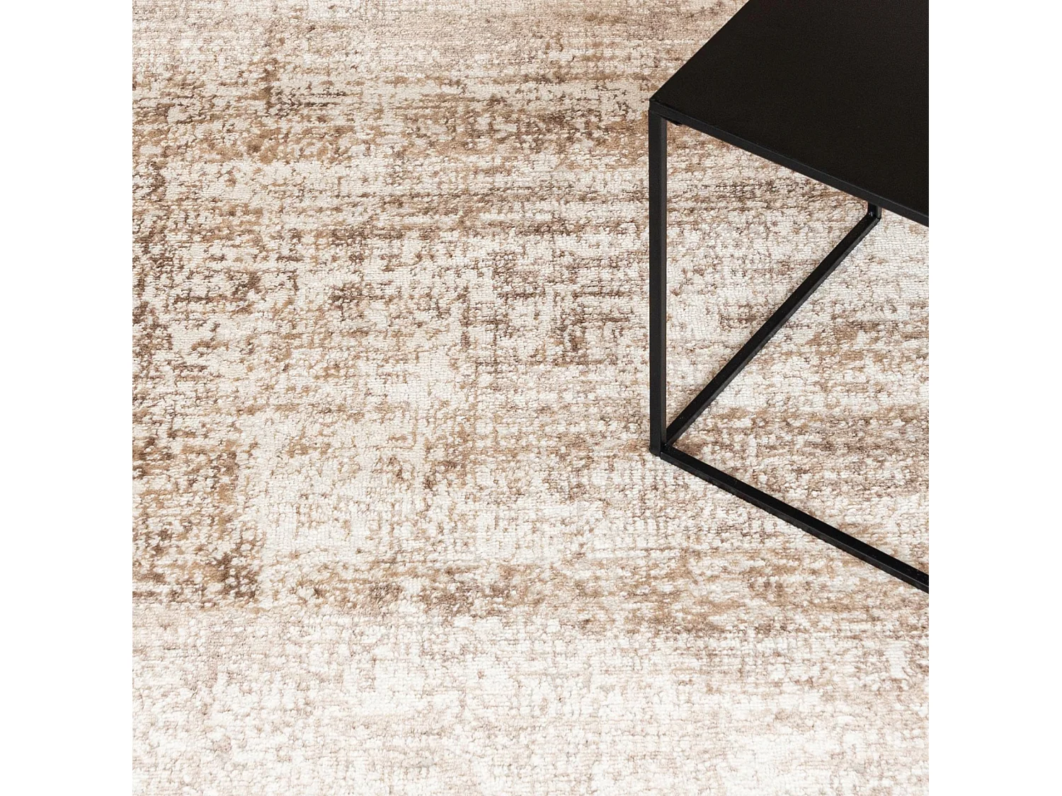 Tapis Portland C981E Mazovia 160 x 230 cm Beige Crème Abstrait Poils Courts