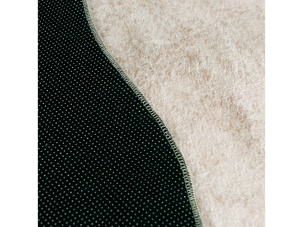 Tapis Bova Torra Mazovia Forme Irrégulière 80 x 150 cm Beige Blanc Abstrait Poils Courts