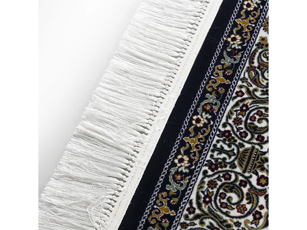 Vloerkleed Palazzo Reale Mazovia 160 x 230 cm Marineblauw Oosters Laagpolig met Franjes