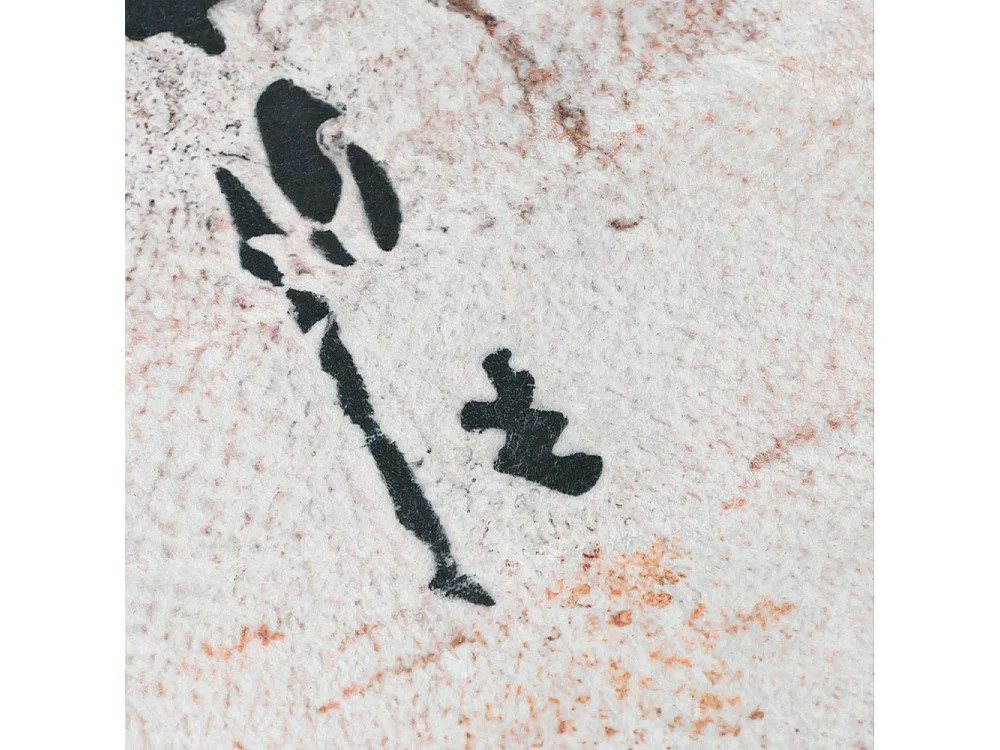 Tapis Arona Senia Mazovia Forme Irrégulière 160 x 220 cm Blanc Marron Abstrait Poils Courts