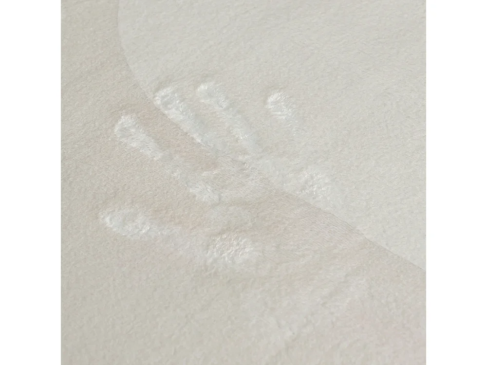 Tapis Mirano Misto Mazovia Forme Irrégulière 80 x 150 cm Crème Abstrait Poils Courts